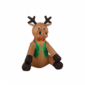 Renne gonflable du Père-Noël  – LED