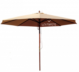 Parasol écru 3x3 m + socle