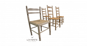 Chaise en bois dépareillée