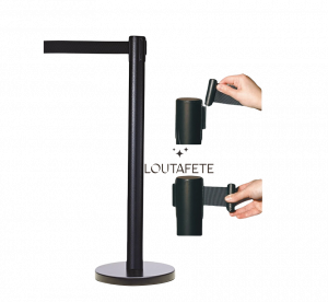 Potelet enrouleur noir