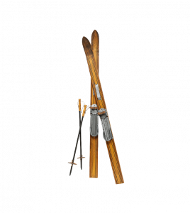 Skis décoratifs en bois