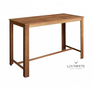 Table haute en bois exotique
