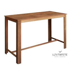 Table haute en bois exotique