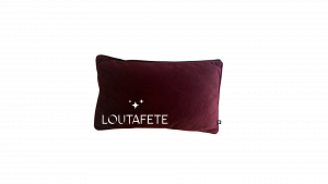 Coussin rectangle rouge